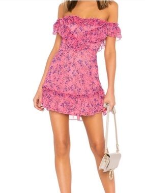 Majorelle Grace off shoulder mini dress S